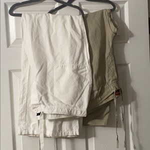 2  size XL Linen Pants white and khaki!